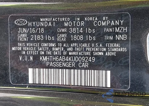 2019 Hyundai Veloster Turbo R-Spec z USA, uszkodzony, nr VIN KMHTH6AB4KU009249